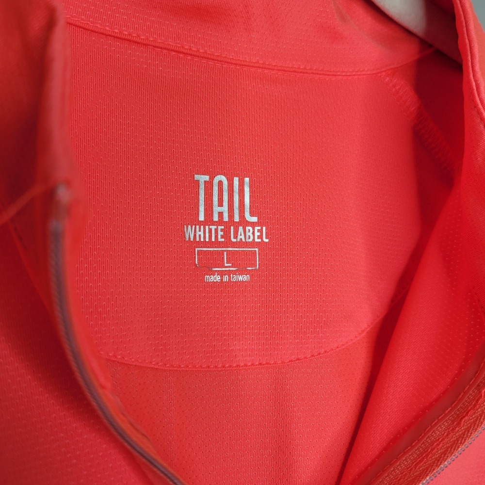 Tail Golf Polo Shirt Coral Pink 1/4 Zip Women's Size L Tennis Workout Stretch - Picture 3 of 10